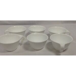 Corelle Winter Frost White Hook Handle Cups Coffee/Tea- Set of 6- Stackable USA